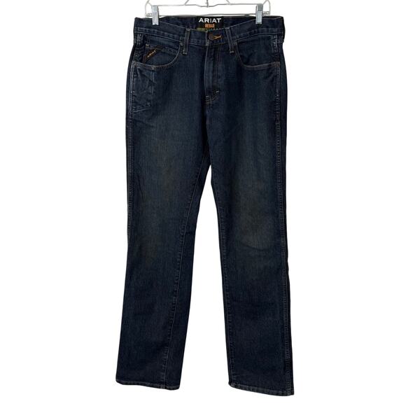 Ariat Men's REBAR Jeans Durastretch Stackable Straight M5 Blue Denim 32 x 38 - Picture 1 of 11